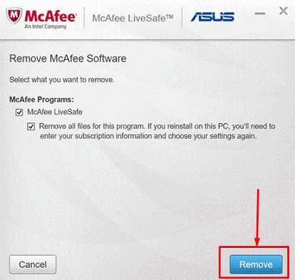 How to remove mcafee from windows 10 computer